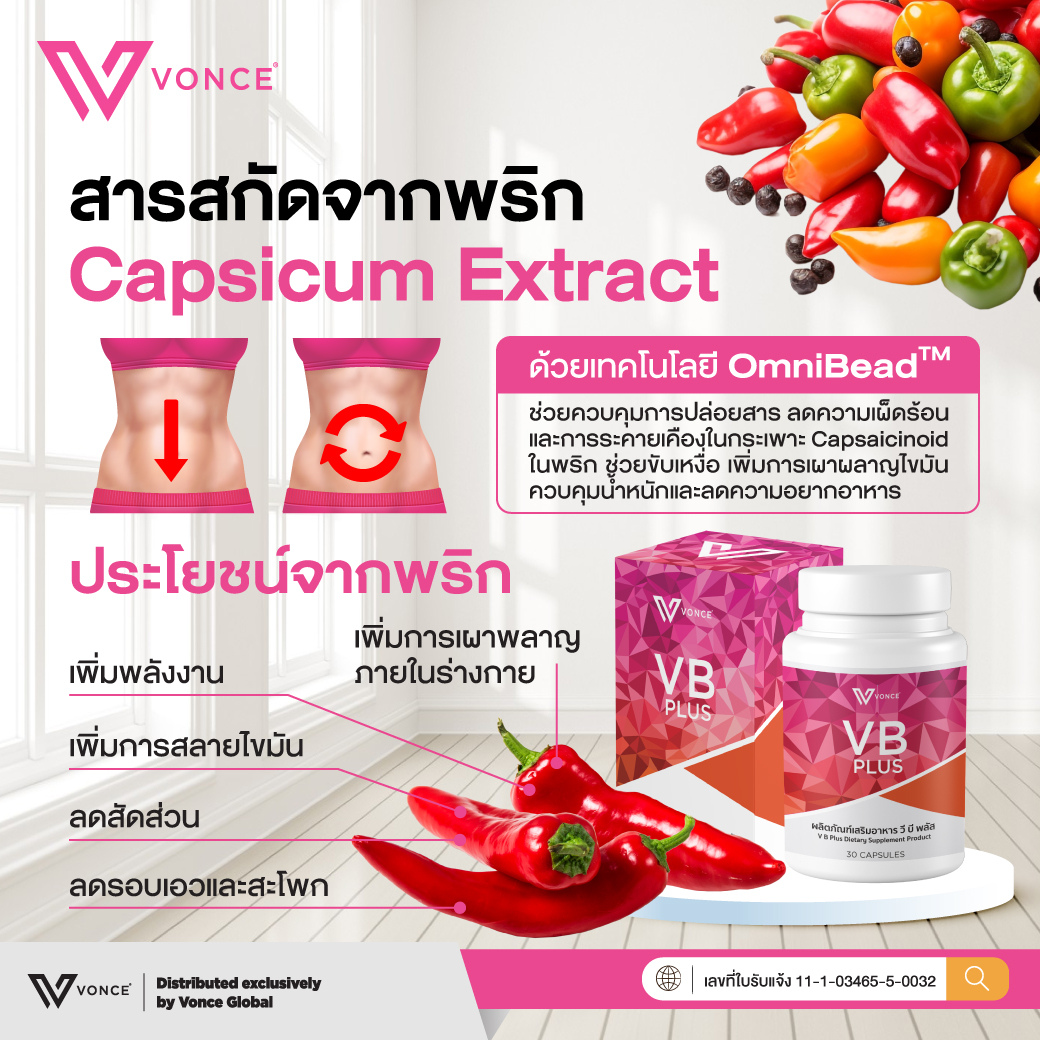 VB Plus วีบี พลัส อาหารเสริมที่ช่วยดักจับไขมัน และควบคุมความอยากอาหาร