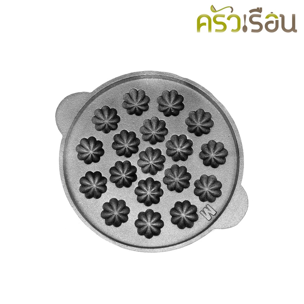 ช.ช้าง พิมพ์ขนมครกสิงคโปร์ / พิมพ์ขนมไข่ ดอกเล็ก 18 หลุมเล็ก 9.5 นิ้ว - เหล็กหล่อ