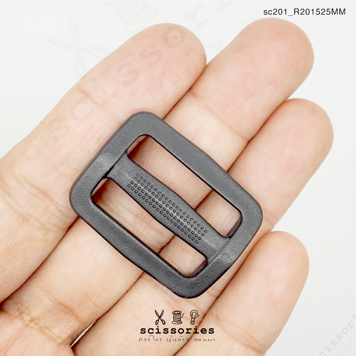 ตัวเลื่อน 25mm พลาสติกสีดำ 10 ตัว