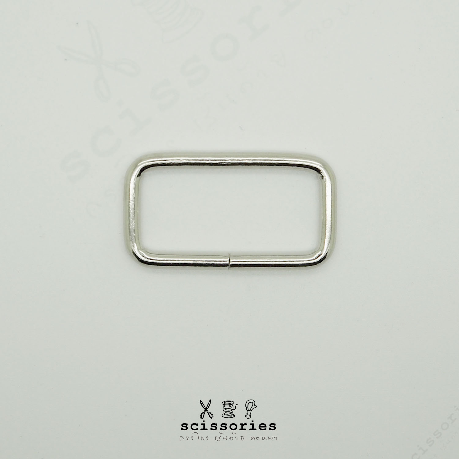 สี่เหลี่ยม 1.2 in สีเงิน/2ตัว