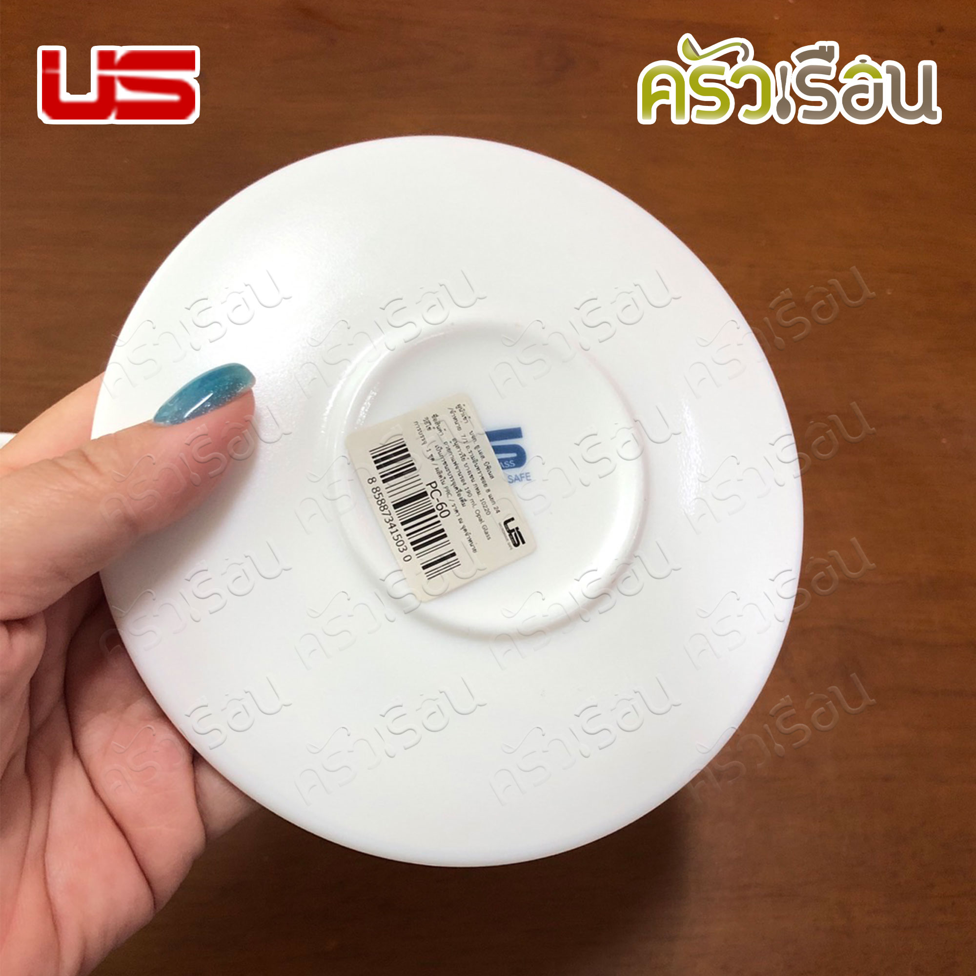 US ชุุดกาแฟ แก้วโอปอล พร้อมจานรอง PC-60 ขนาดแก้ว 170 ml. / 5.6 ออนซ์ Ø 8.5 x 5.8 cm.