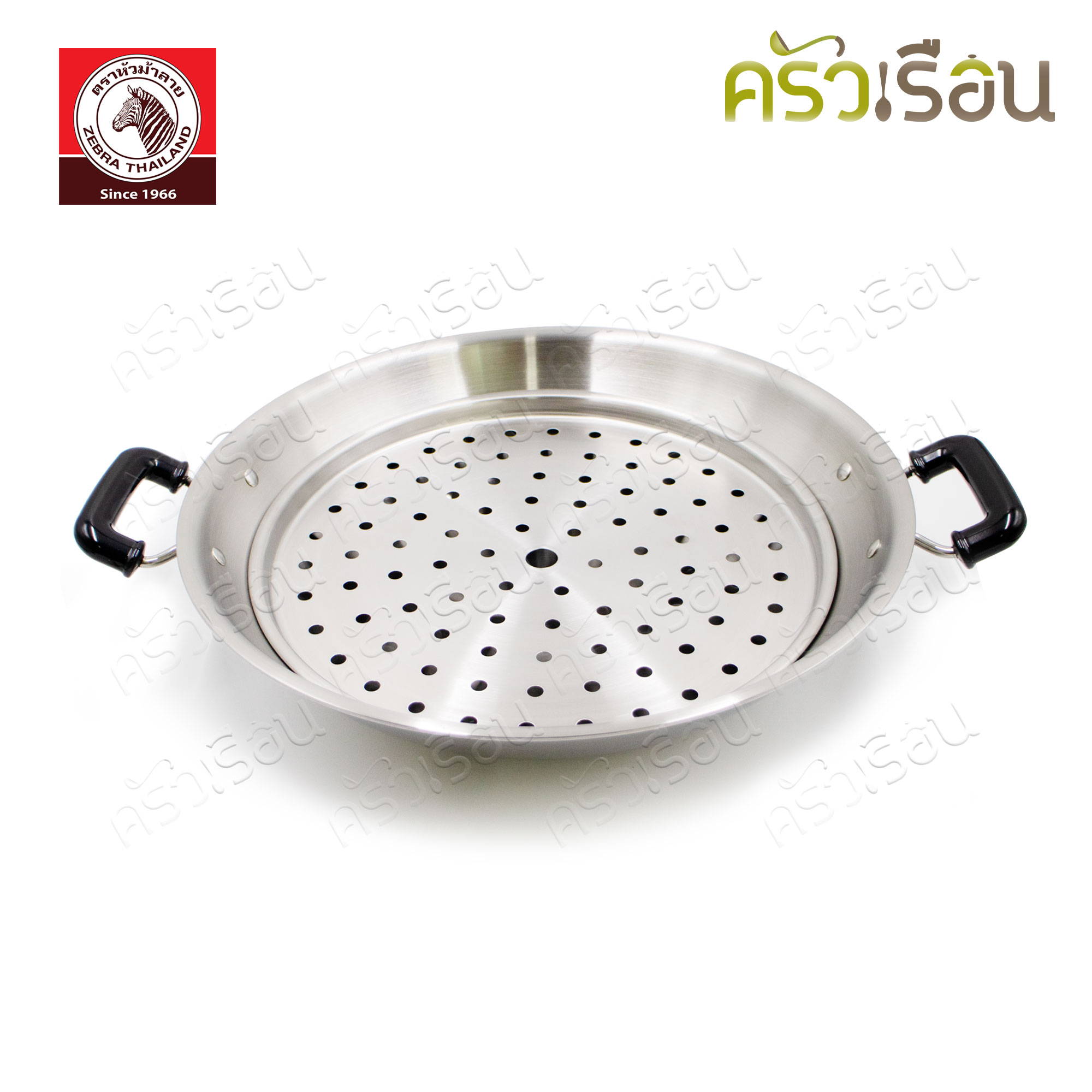 [Showcase] ZEBRA Chinese Wok, stainless steel, 5 Ply 38 cm. with steaming pad, thickness 2.3 mm. 176201
