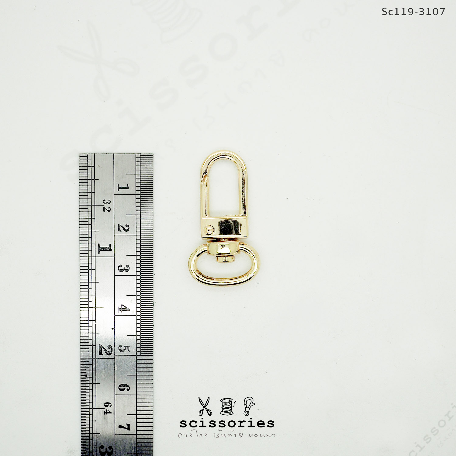 คอหมากรงนก 1 cm สีทอง/2 ตัว