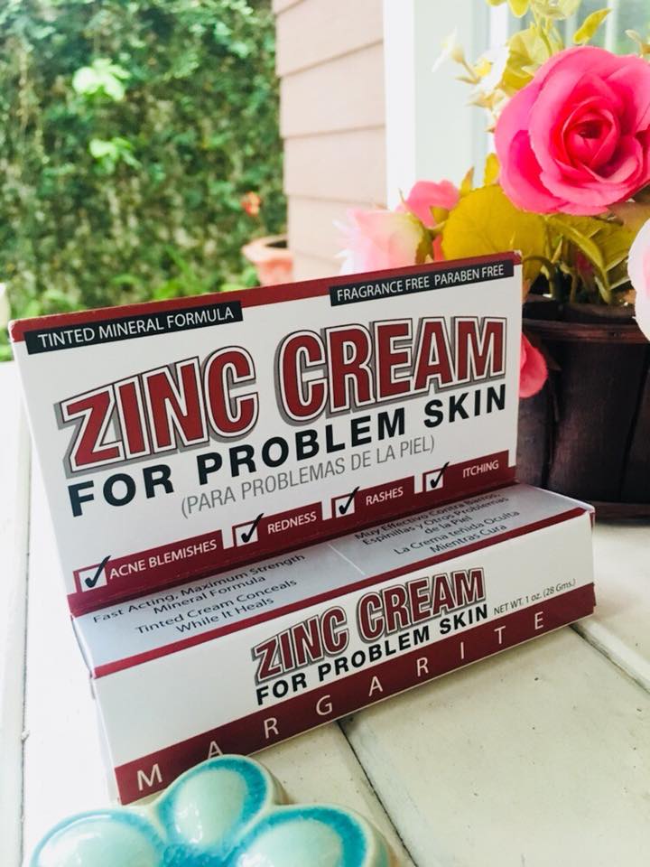 Margarite Cosmetics, Zinc Cream, Maximum Strength Mineral Formula, 1 oz (28 g). ลดสิวอักเสบ