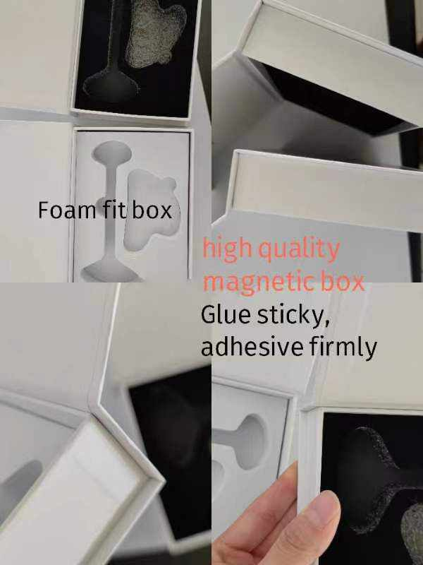 ผลิตตามออร์เดอร์เซทลูกกลิ้ง+กัวซาแผ่น V shape+โลโก้+สลักแบรนด์ (Make to Order Flip Cover Box+Facial Roller+Gua Sha Broad+Logo)