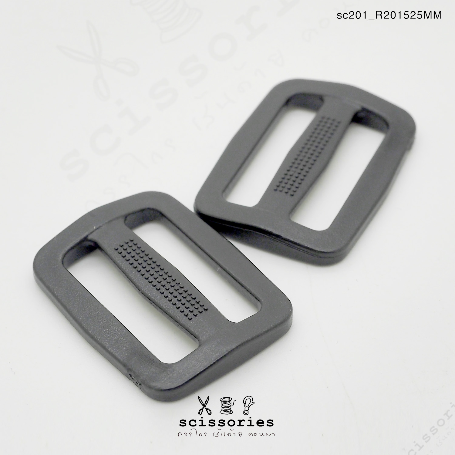 ตัวเลื่อน 25mm พลาสติกสีดำ 10 ตัว