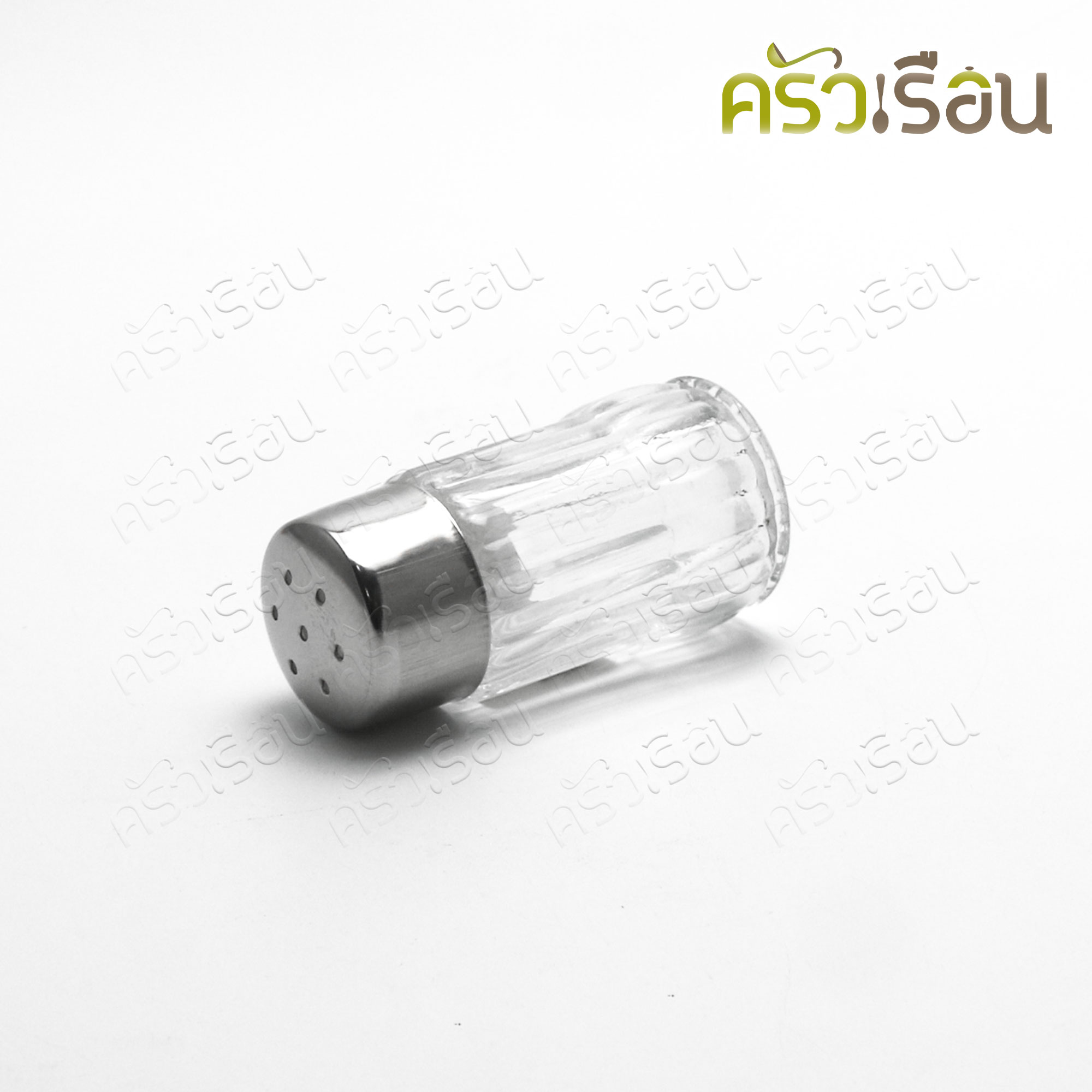 Twin Ray ขวดพริกไทย ลายเส้นตลอด (ตรง) ฝาสเตนเลส 3 x 7.5 ซม #245/5