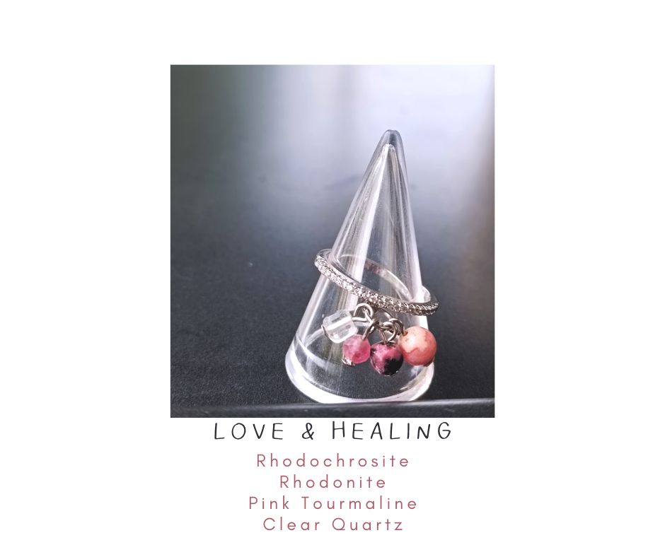 "The Crown" Ring Collection แหวนหินแท้ Sweet Love Ring(Rhodochrosite, Rhodonite, Pink Tourmaline)