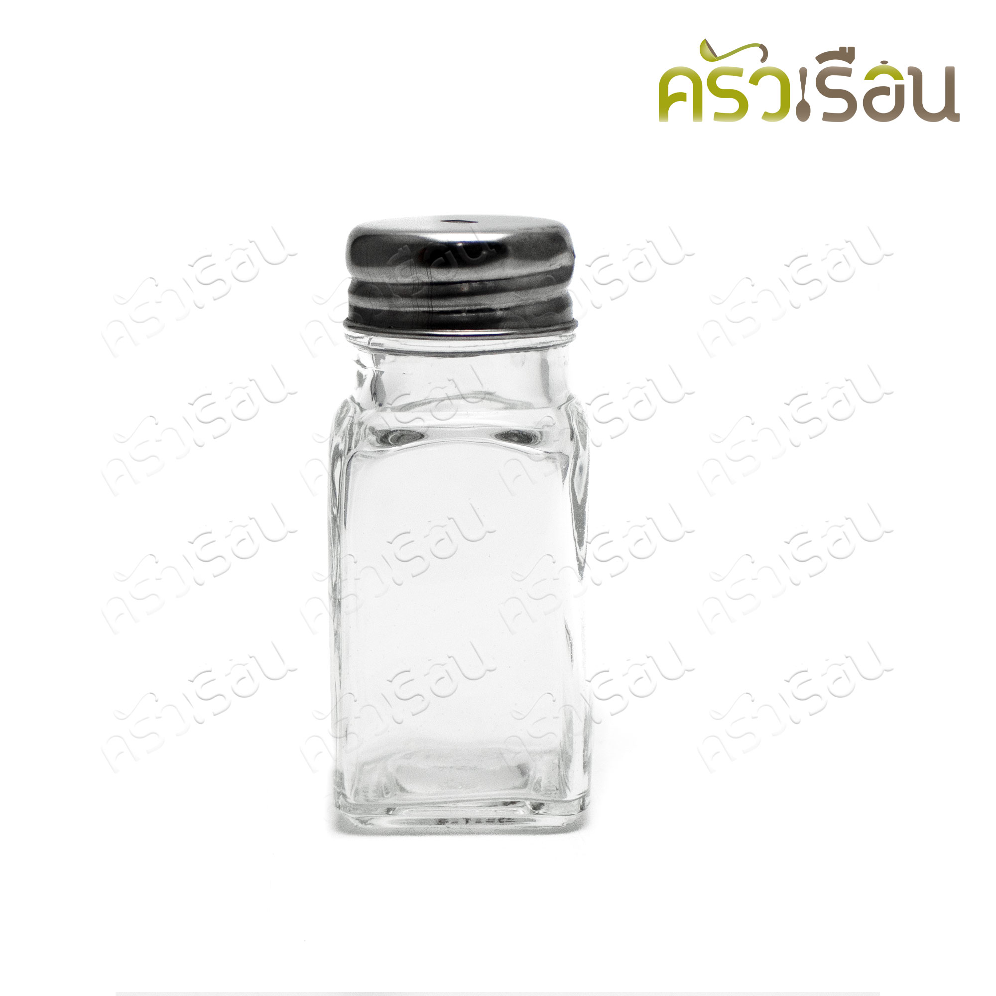 US ขวดไม้จิ้มฟัน แก้ว สี่เหลี่ยม ฝาสเตนเลส 3 ออนซ์ 4 x 9 ซม. TO-120