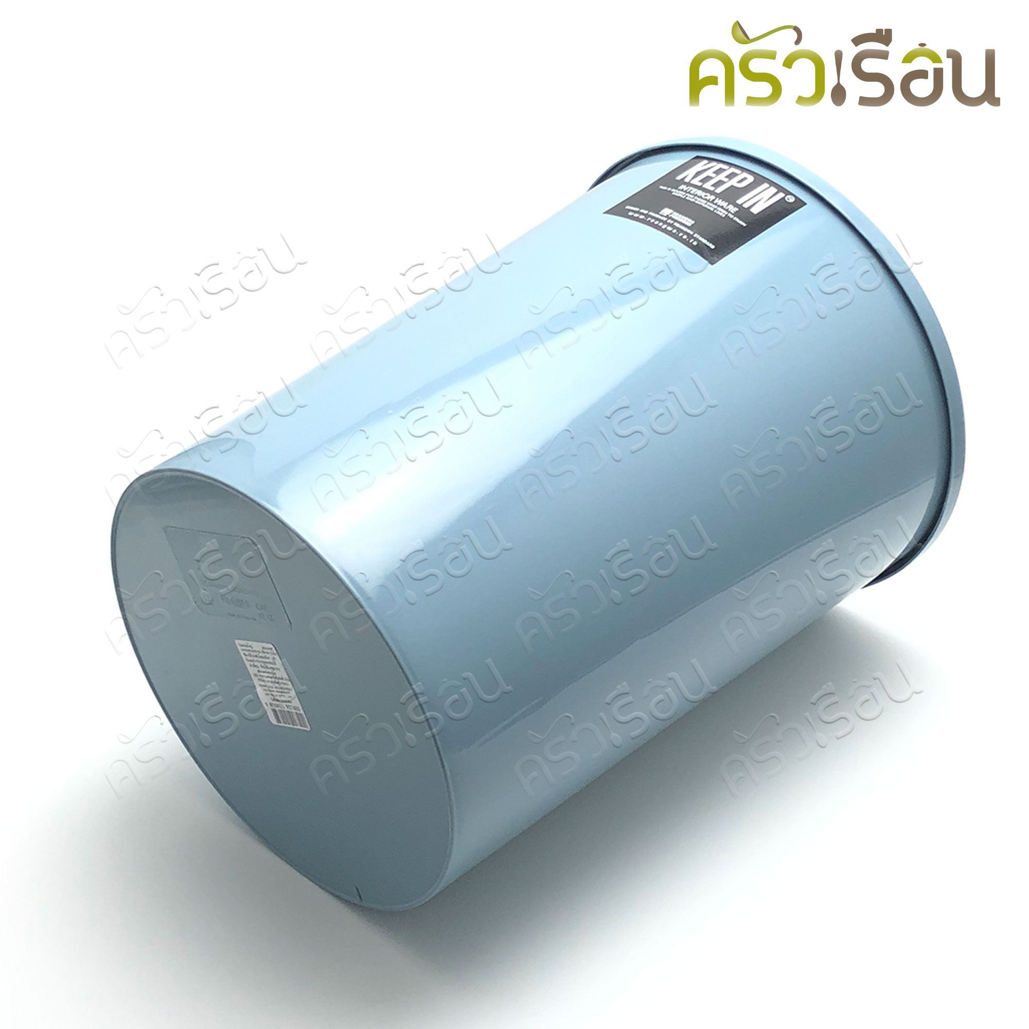 Reangwa Standard [ ราคาต่อใบ ] ถังผง กลมใหญ่ 12 ลิตร 25 x 33 ซม. RW9074 คละสี สีอาจเหมือนหรือต่างจากภาพ เลือกสีไม่ได้ ถังขยะ ทางสูง ถังไม่มีฝา