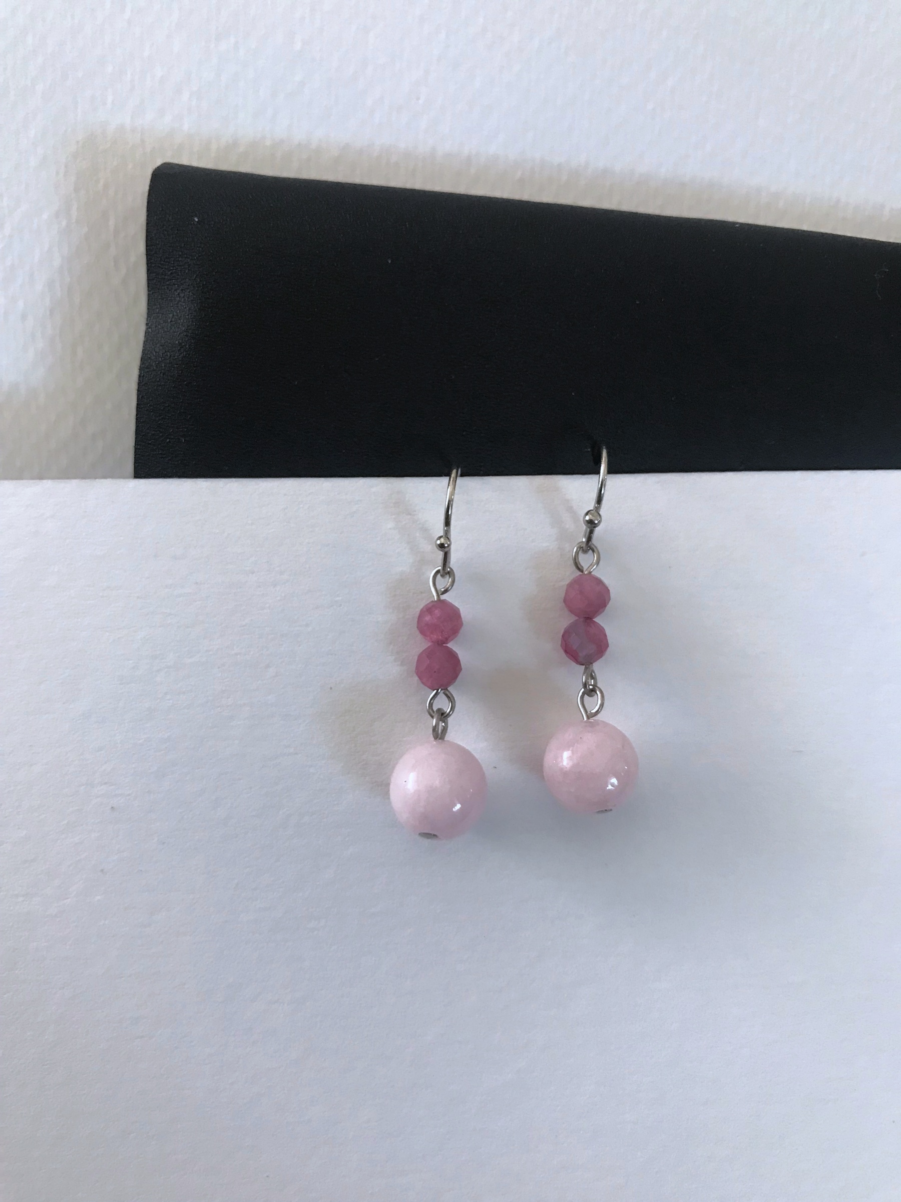 ต่างหูหินแท้ "Flow" Kunzite Earring (Charming) ก้านเงินแท้ 92.5