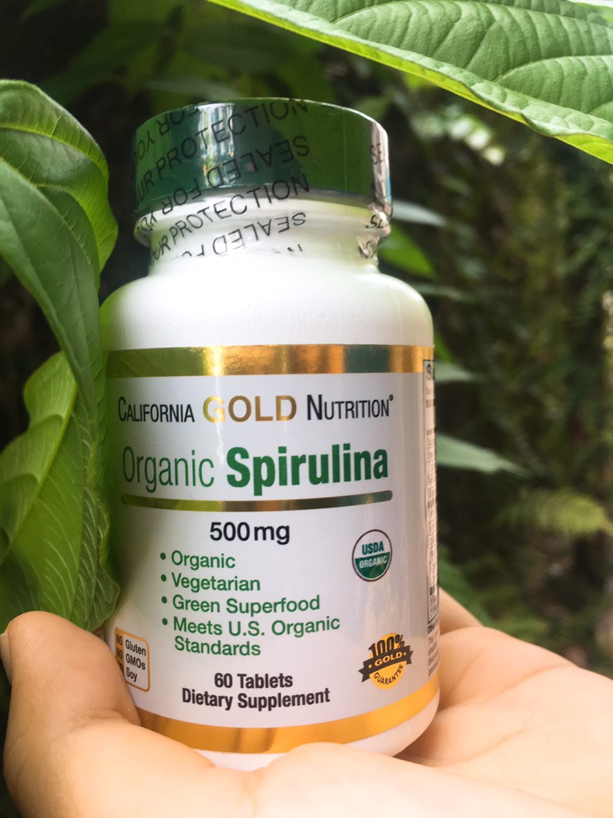 California Gold Nutrition, Spirulina, USDA Certified Organic, Vegetarian, 500 mg, 60 Tablets