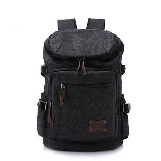 กระเป๋าเป้สะพายหลัง Outdoor Vintage Style อเนกประสงค์ สีดำ B093