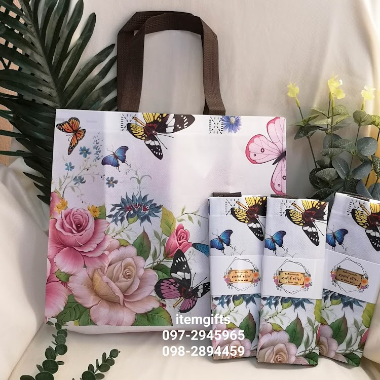 ของชำร่วยถุงผ้าเคลือบกันน้ำ