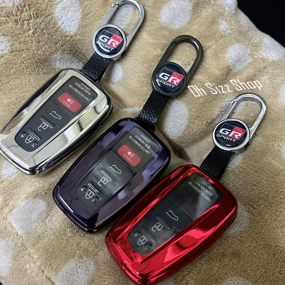 เคสรีโมทรถยนต์ Toyota Cross 2022 แบบฝาปุ่มใส (TPU Key Cover with with PC Transparent Push button Guard) Toyota Key Sets Model Corolla cross 2020,CH-R 2017 2018, All New Camry, Prius , Prado Smart Key Toyota 8 Generation แบบ 2, 3 และ 4 ปุ่ม