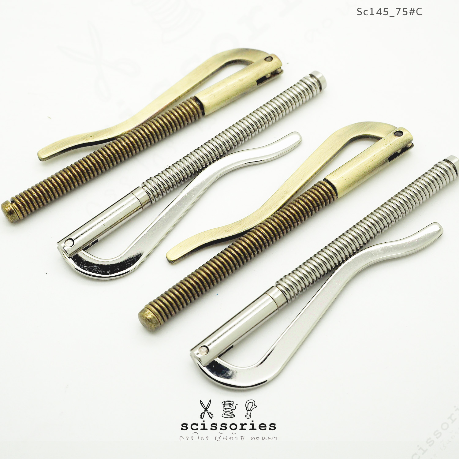 ตัวหนีบแบงค์ 7.5 cm สีเงิน/2ตัว