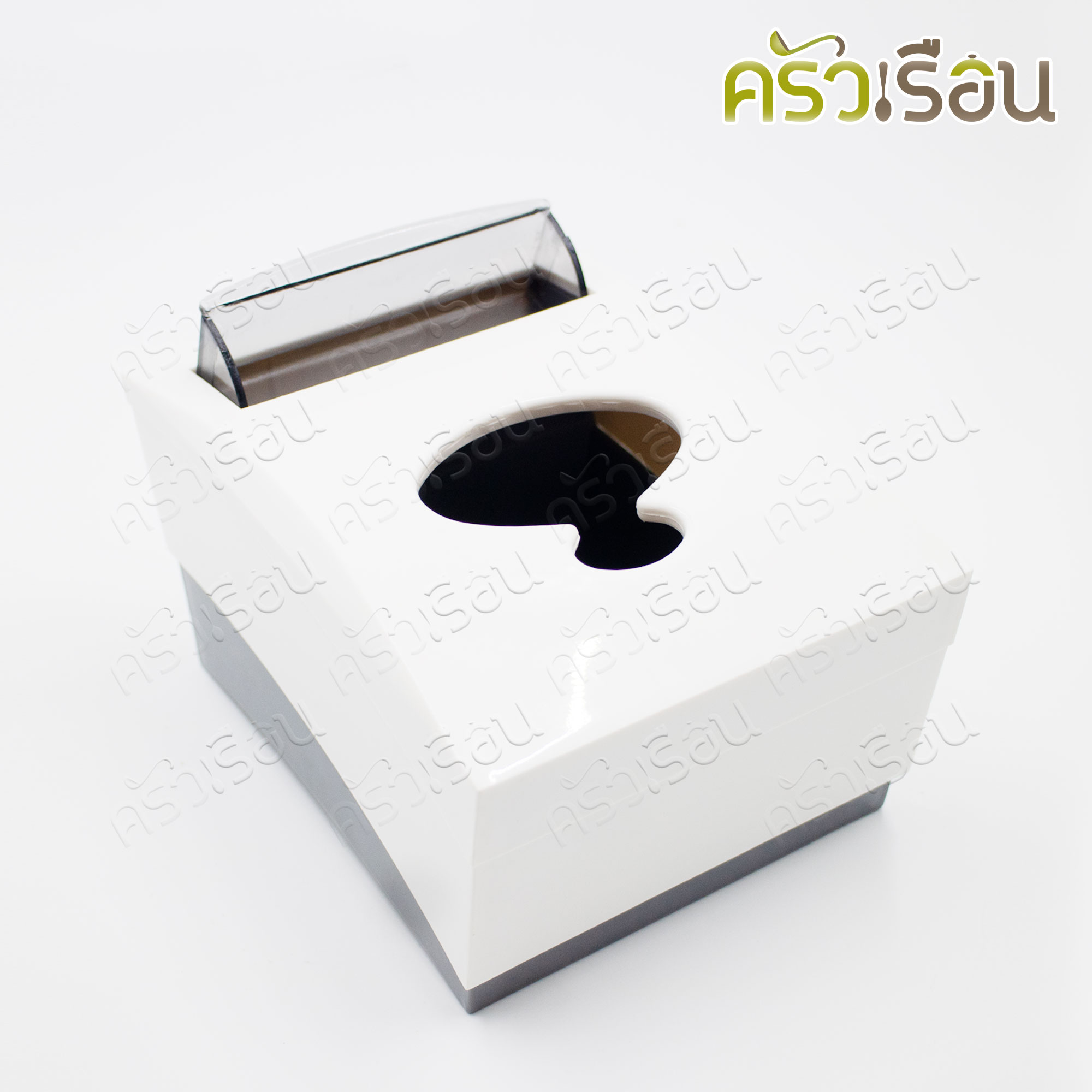 TOP กล่องทิชชู่ พลาสติก สีเหลี่ยม Pop Up 11.5 x 7.5 x 14.5 ซม. มีช่องไม้จื้มฟัน TB7 วางได้ทั้งแนวตั้ง และ แนวนอน