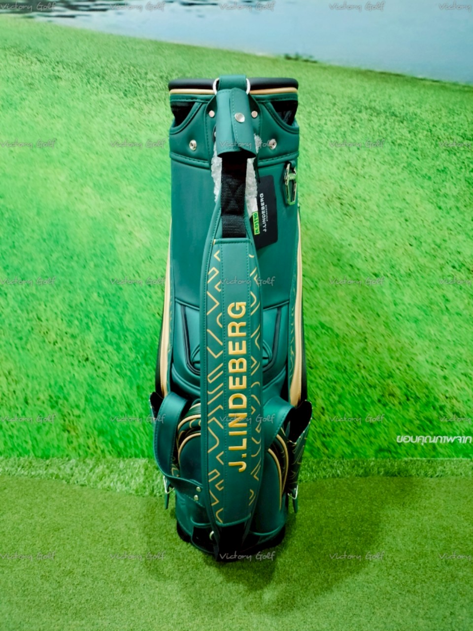 Golf Bag J.LINDEBERG ( PU Material ) 9.5 Dark-Green Color