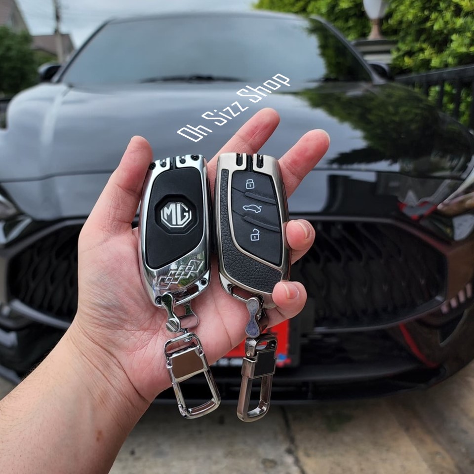 เคสโลหะรีโมทรถเอ็มจี MG 5 ปี 2022 MG HS Full Package (Alloy Up Grade 3D Silicone Push button Guard) MG Key MG 5 , HS, MG EZS NEW, MG ZS 2020S