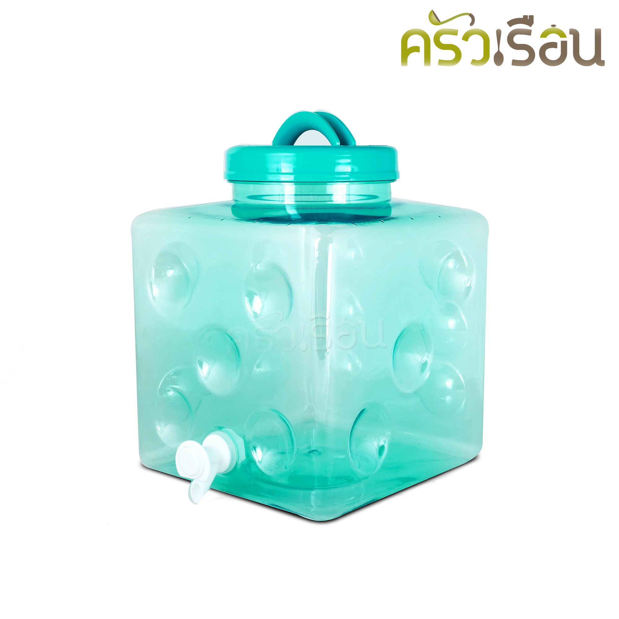 SRP ถังน้ำดื่ม พลาสติก PET ทรงเต๋า ชนิดใส 10 ลิตร เกรด A รุ่นมีก๊อก