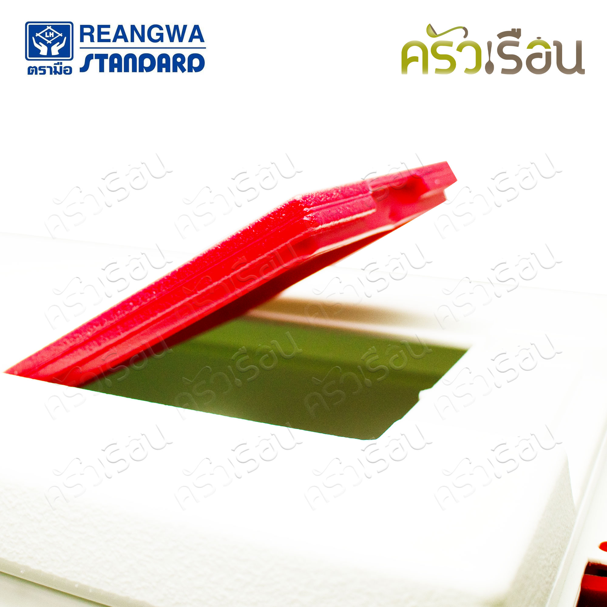 Reangwa Standard กระติก เหลี่ยม สีแดง 32 ลิตร 32.5 x 51.5 x 36.5 ซม. RW3004 ถังแช่ กระติกน้ำแข็ง Hot and Cold Insulated Cooler Snow Bank