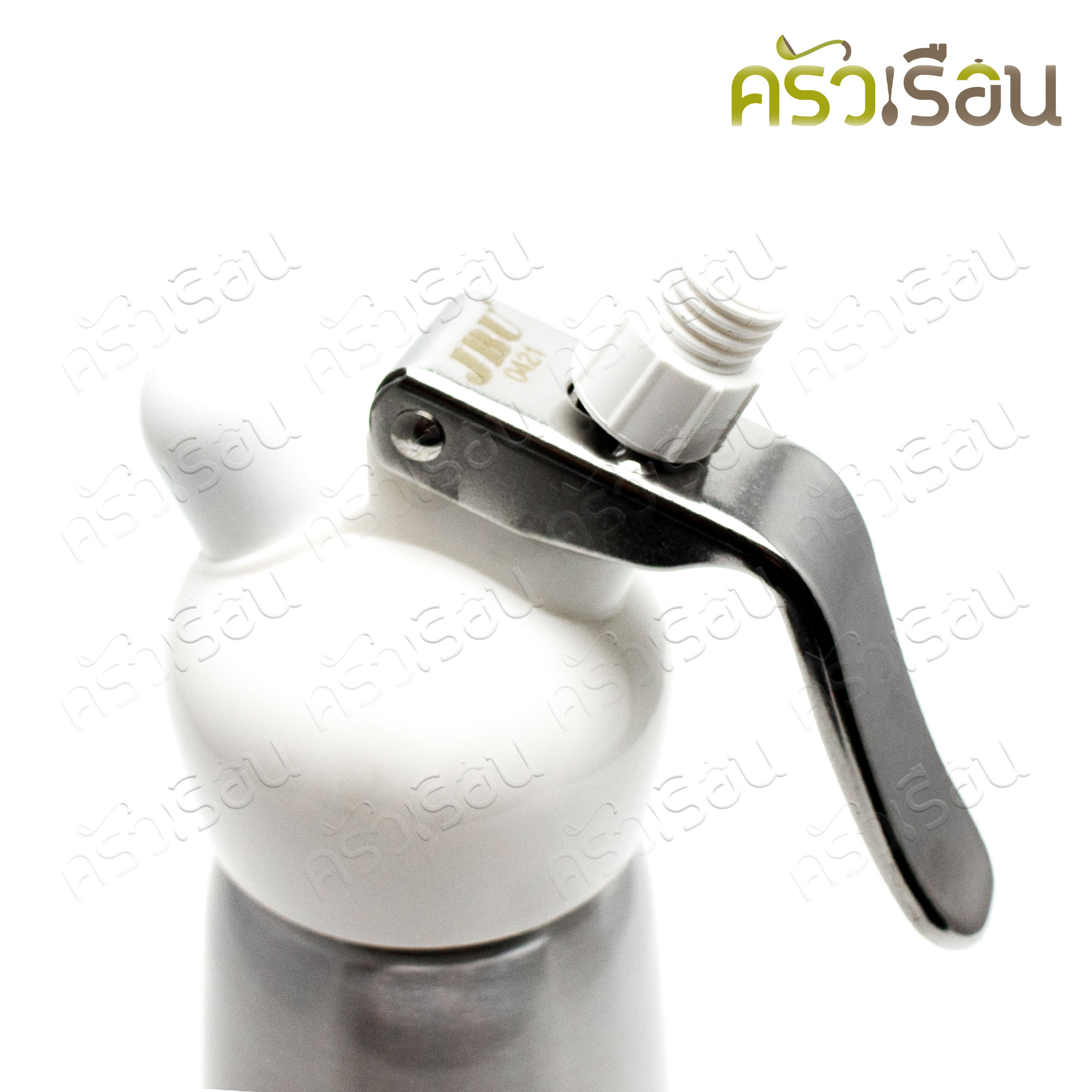 JBU ขวดวิปปิ้งครีม หัวพลาสติก 0.5 ลิตร แถมฟรีแก๊สวิปปิ้งครีม N2O 3 กล่อง โรงงานเดียวกับ MOSA ขวดอลูมิเนียม หัวพลาสติก