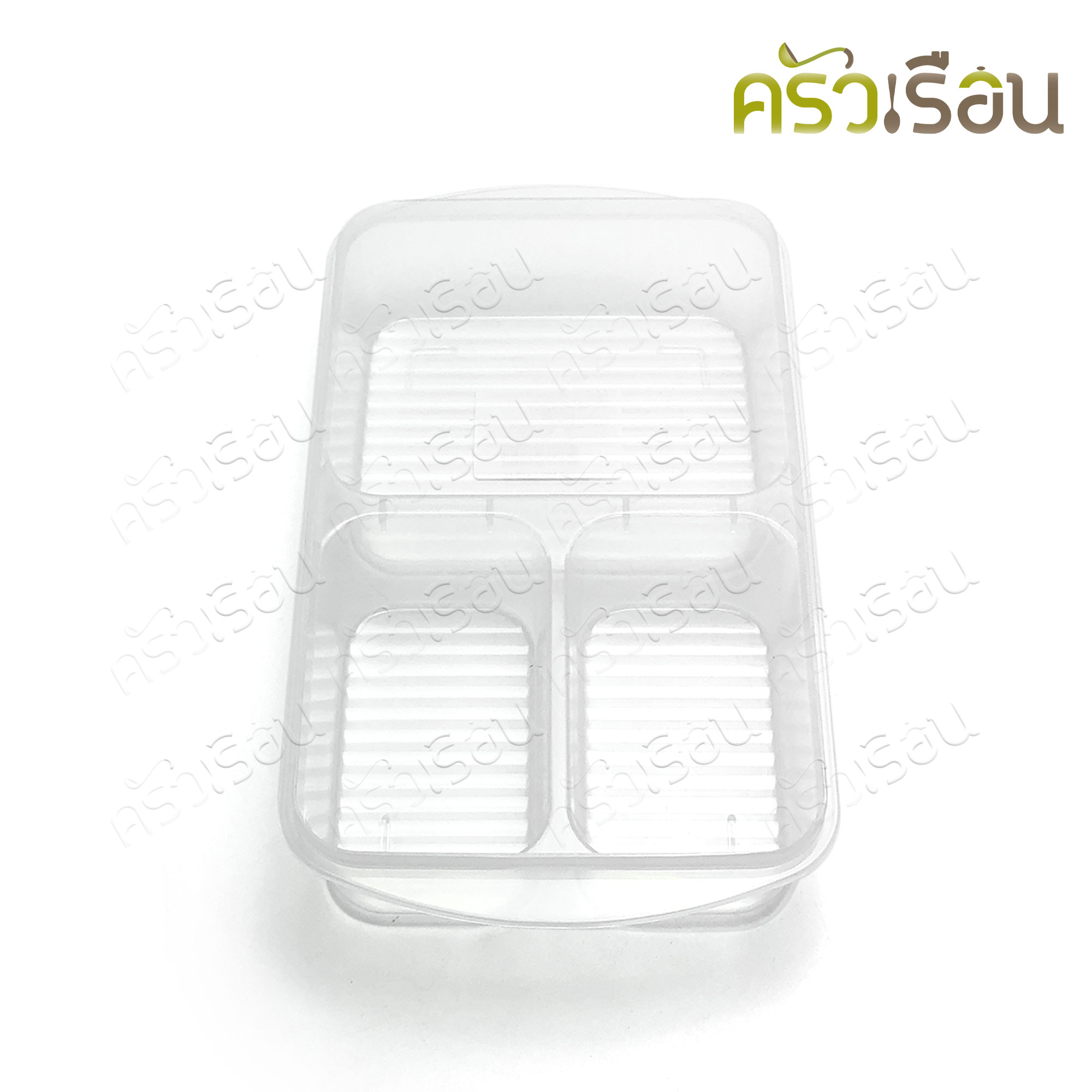 Sahachai กล่องอาหาร 3 ช่อง POPLOCK 9154 [ราคาต่อใบ] 14 x 24 x 5.5 ซม. 1200 ml.