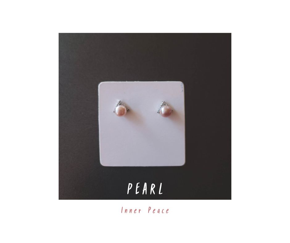 ต่างหูมุกแท้ปักก้าน Pearl Stud Earring (Inner Peace)