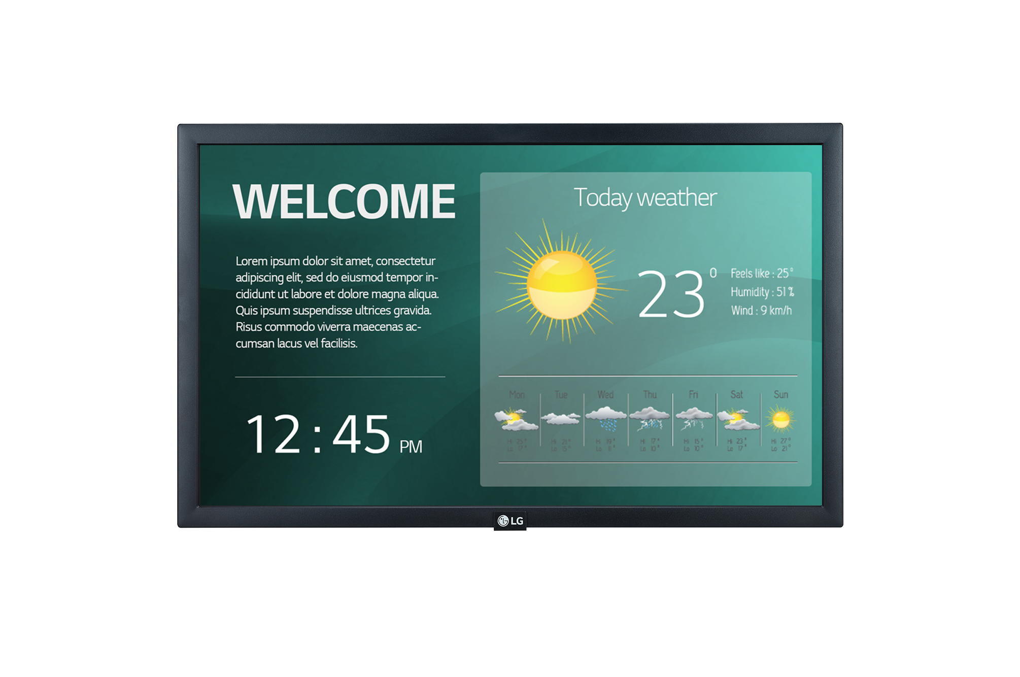 LG 22SM3G-B - Full HD Standard Signage 22 นิ้ว (250 nits, 16/7, webOS 4.0, Wi-Fi)