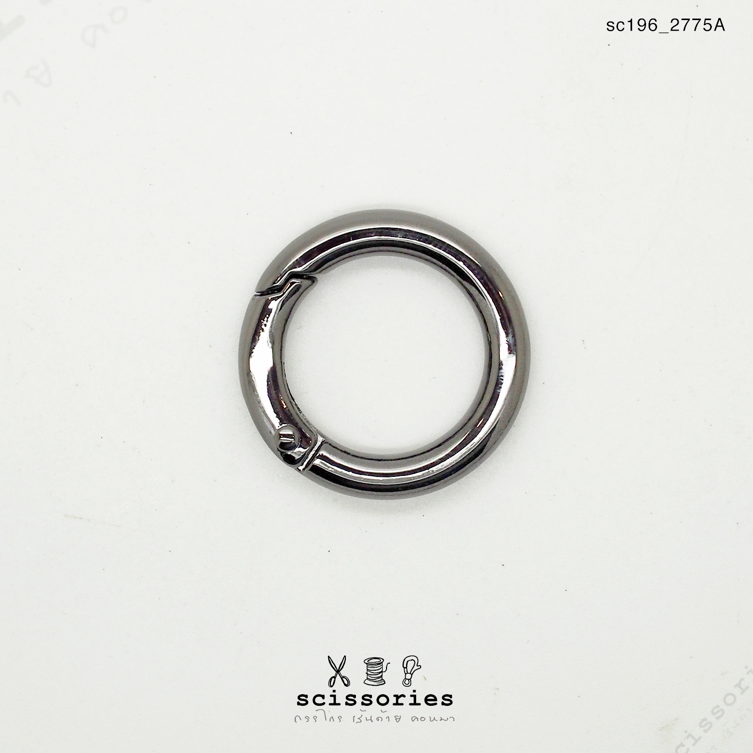 ห่วงกลม สีดำ/2ตัว ขนาด 1.7 cm.