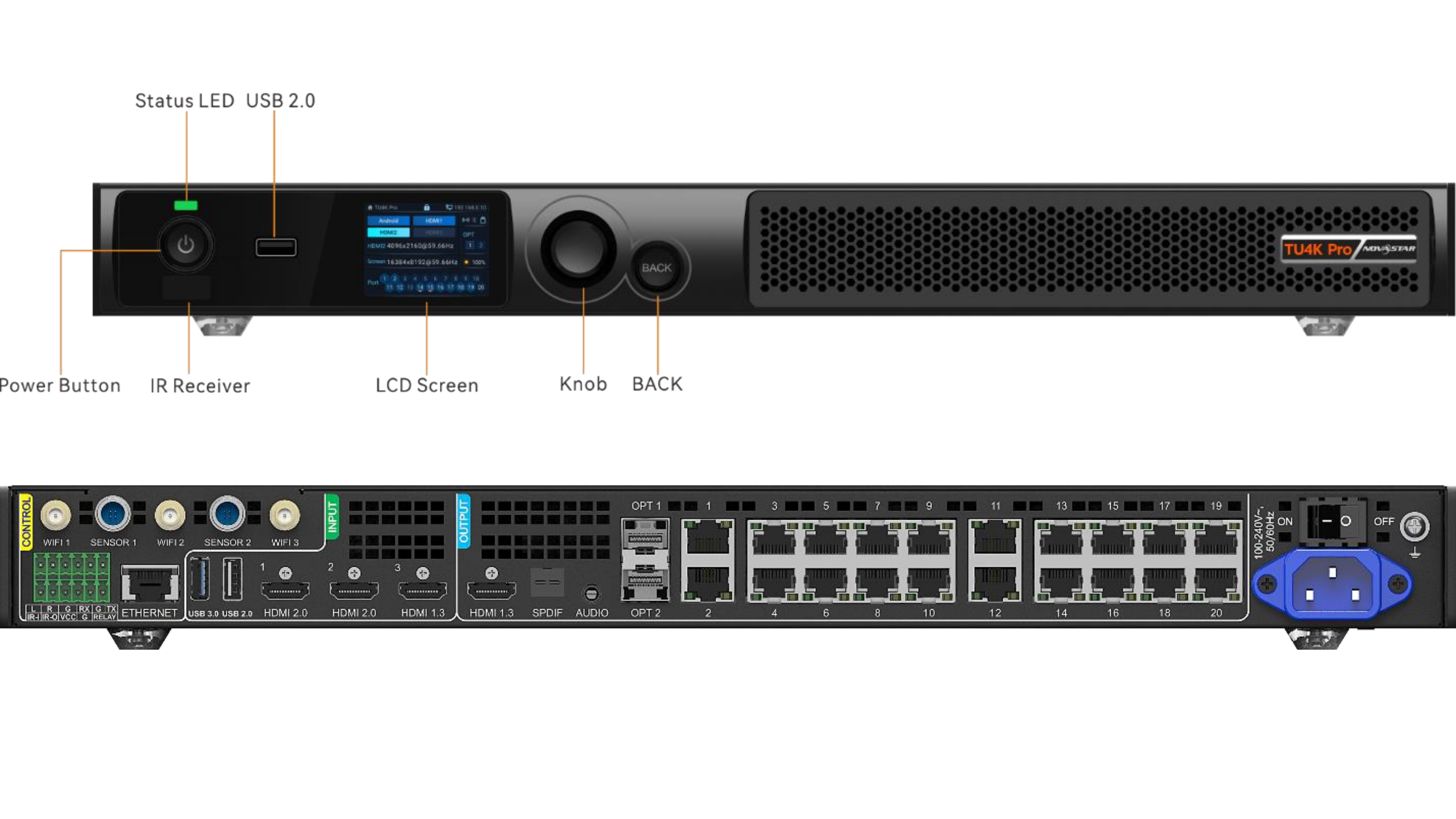 NOVASTAR TU4K Pro LED Playback Control Processor