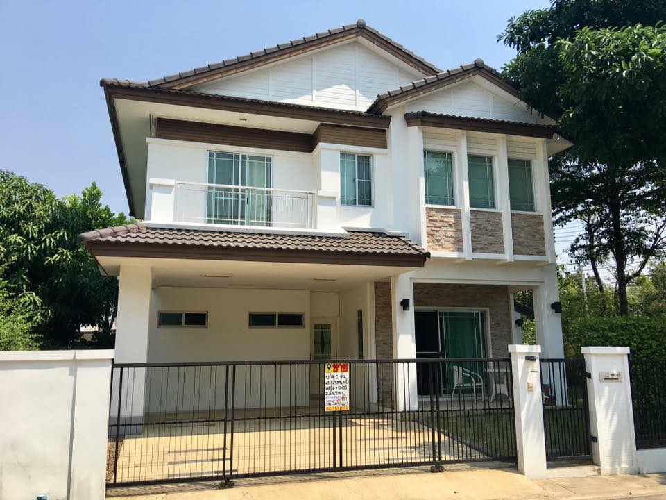 ขายบ้านเดี่ยว 2 ชั้น มบ. มัณฑนา ราชพฤกษ์-แจ้งวัฒนะ (Land & Houses) ปากเกร็ด นนทบุรี 69.3 ตรว 5 นอน 4 น้ำ รหัส H53