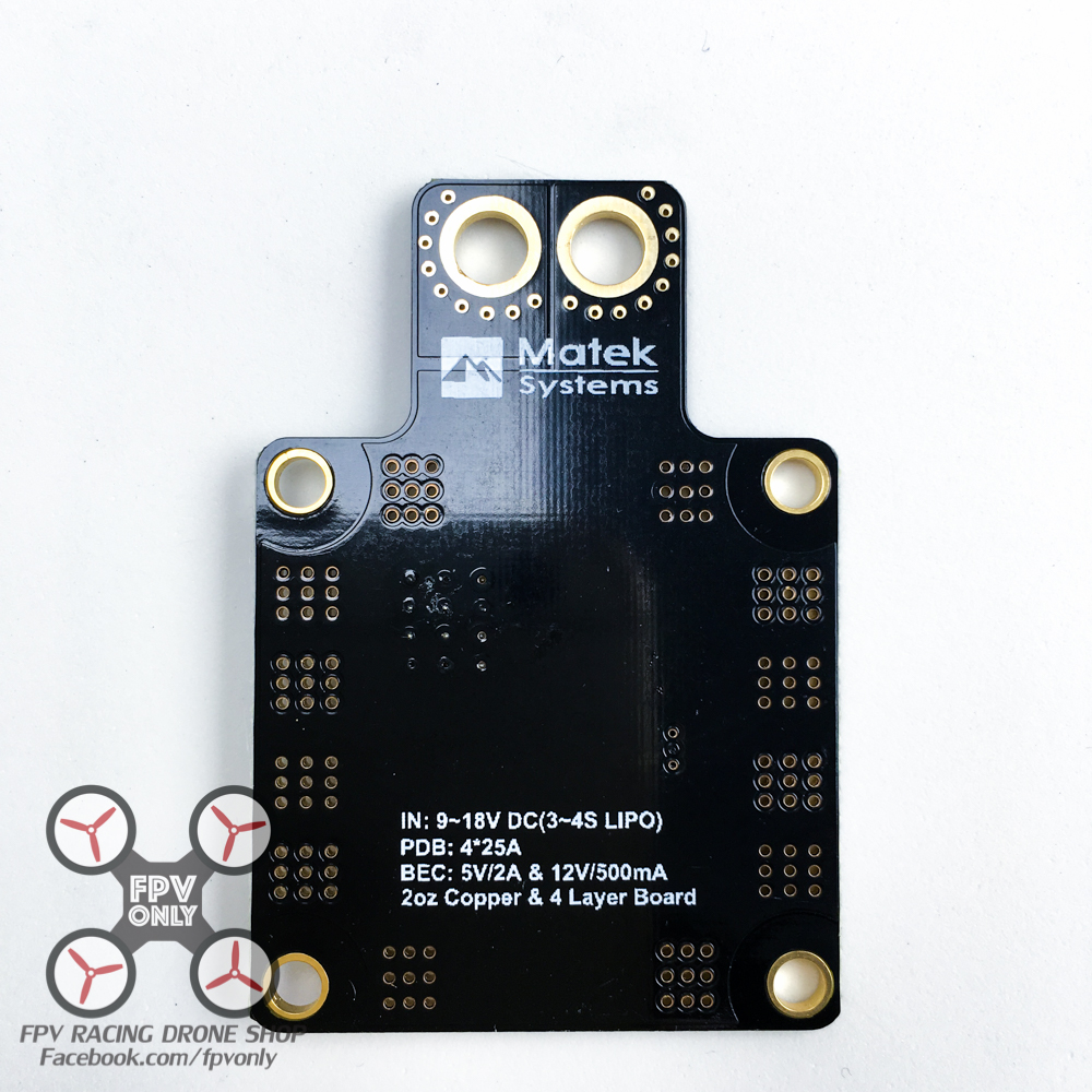 Matek Systems PDB XT60 W/ BEC 5V & 12V 2oz บอร์ดรวมไฟ FPV Racing Drone