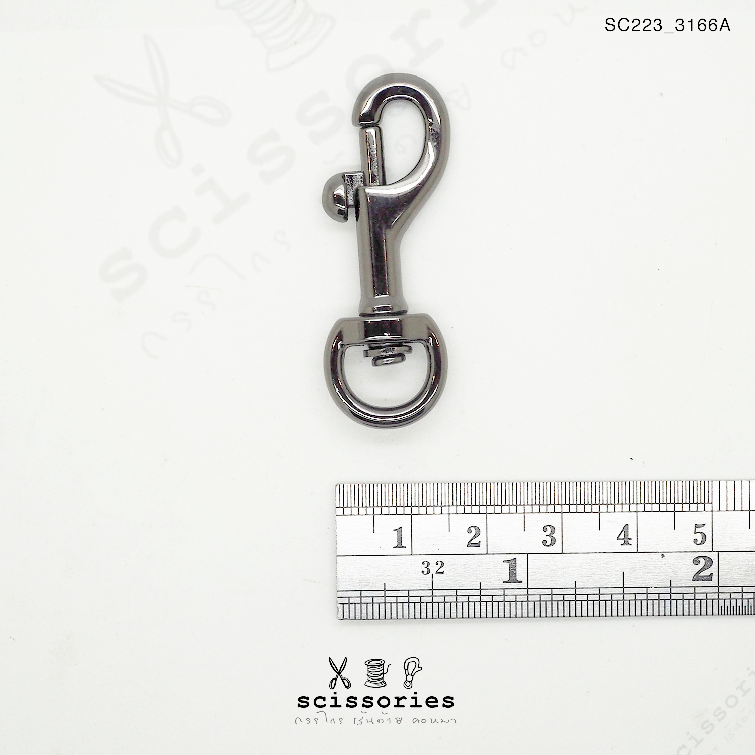 คอหมาเกี่ยว สีดำ เมทาลิค 2ตัว เกรด A