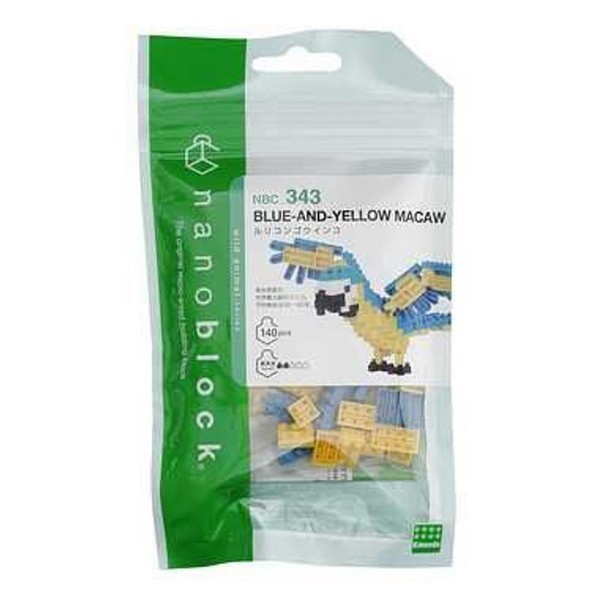 Kawada nanoblock NBC_343 Blue-And-Yellow Macaw 4972825221358 (นาโนบล็อค)