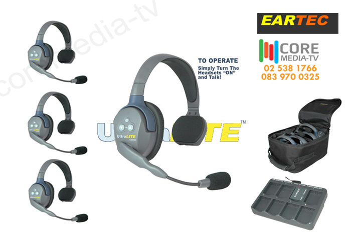 Eartec UltraLITE 4 Users Wireless intercom Headset System ( Single Headset )