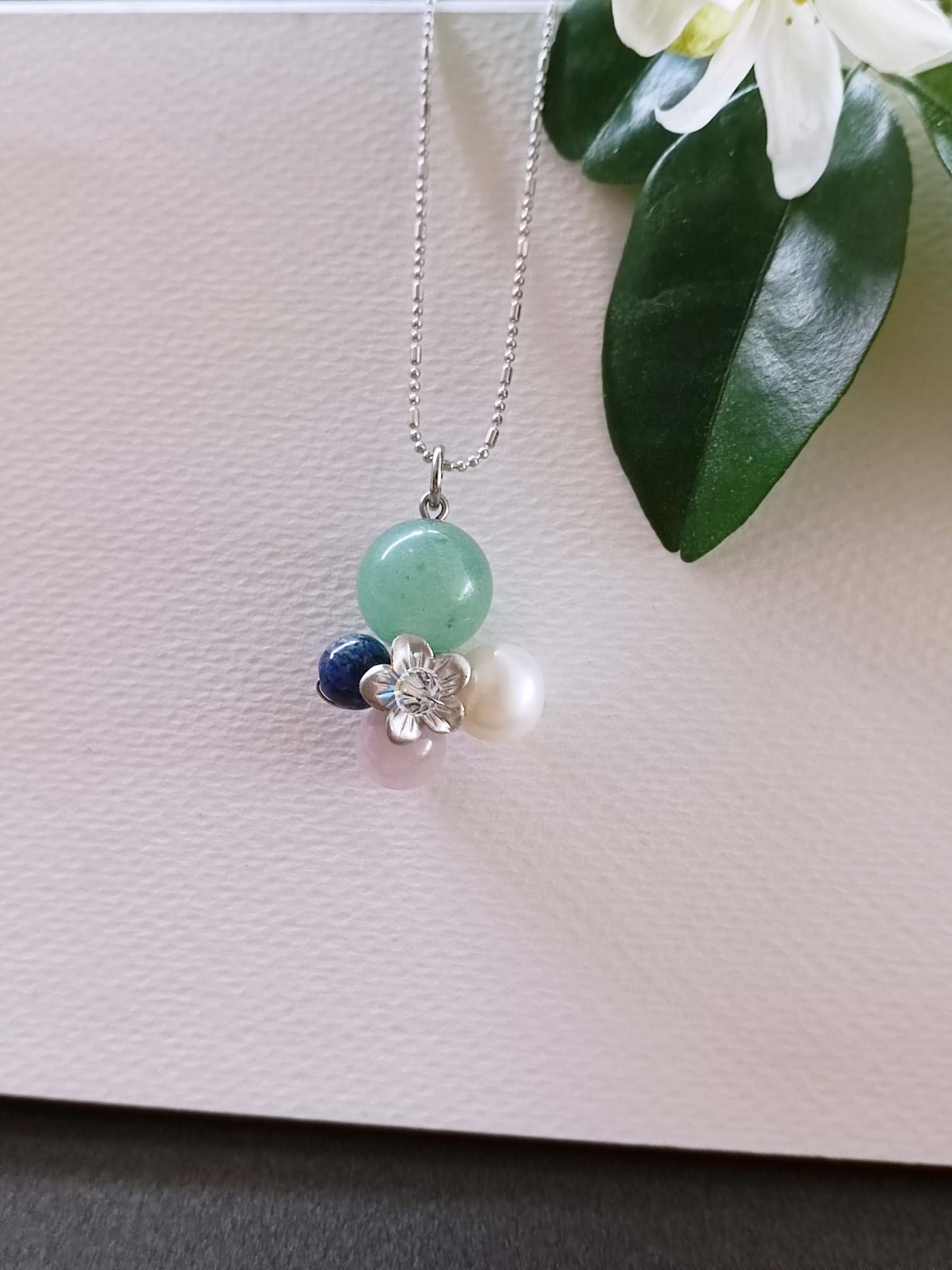 สร้อยจี้ Green Aventurine (ความรุ่งเรือง และโชคลาภ)