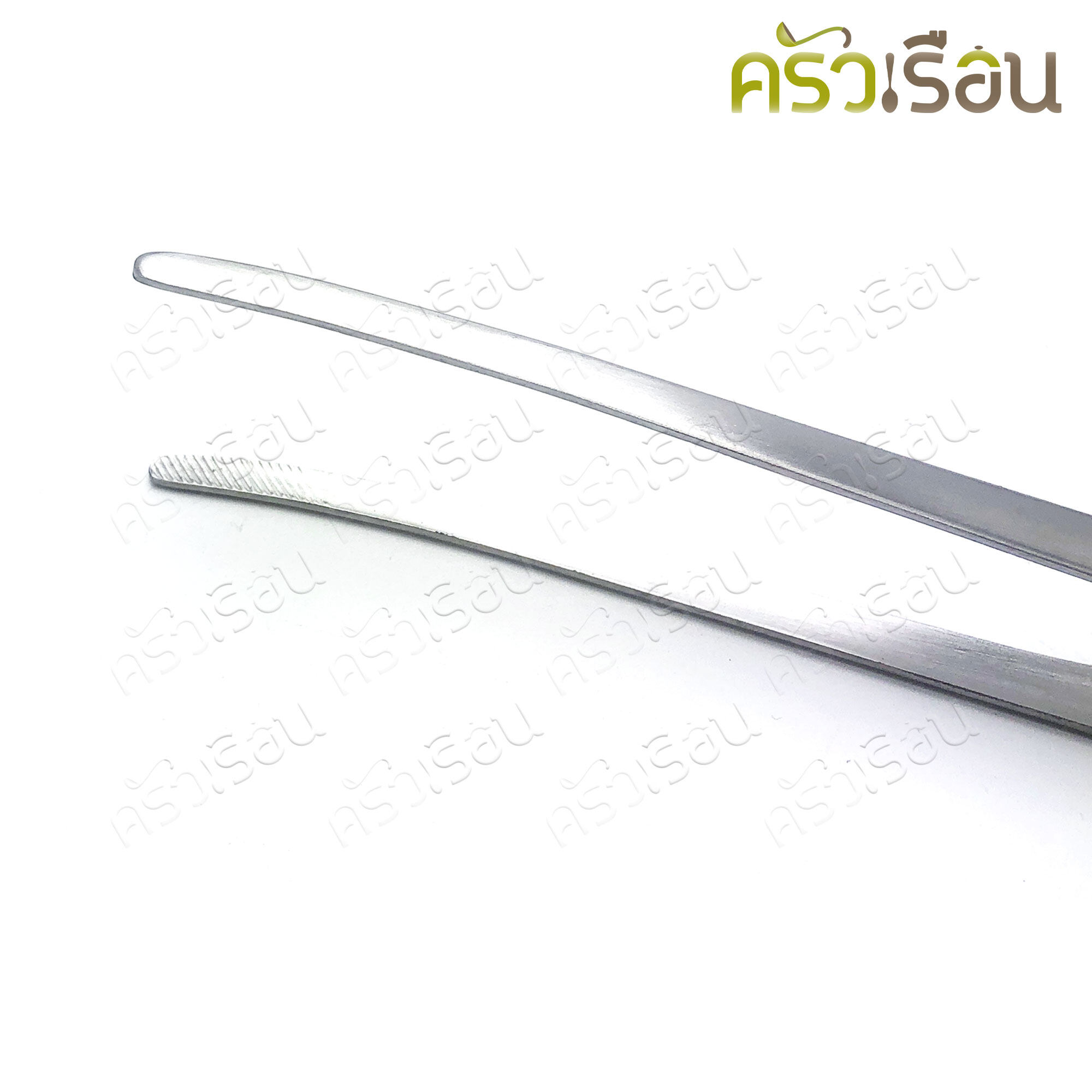 SB ที่คีบเนื้อ BBQ ทรงญี่ปุ่น ปลายตรง สีเงิน CP201 [ ที่คีบ คีบอาหาร ]