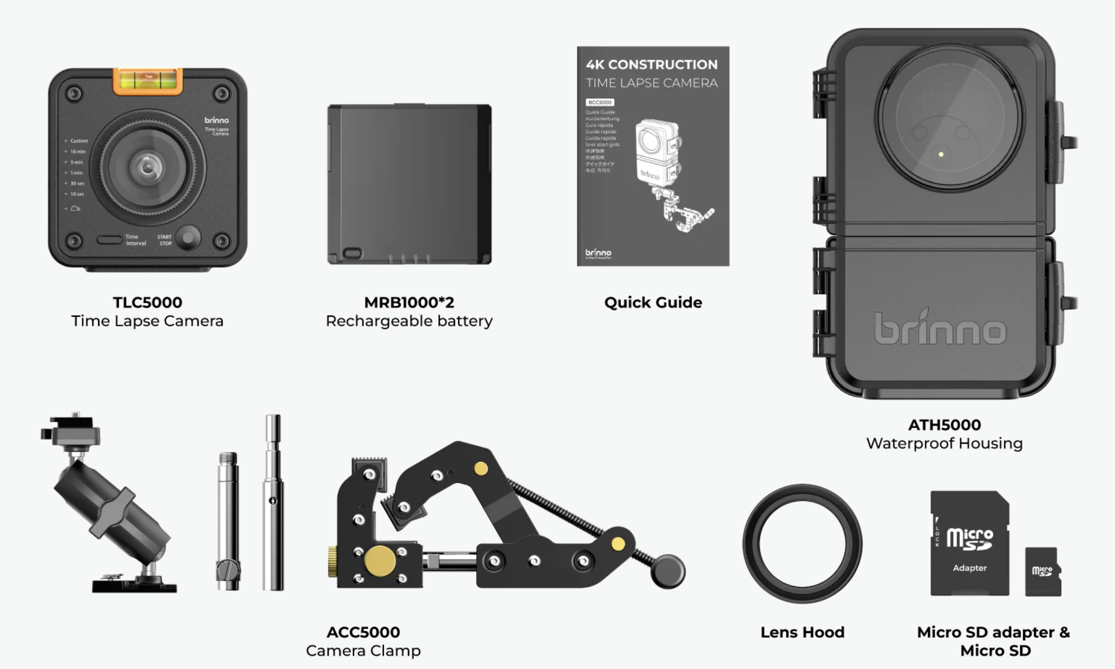 Brinno กล้อง Time lapse WiFi & 4K - BCC5000