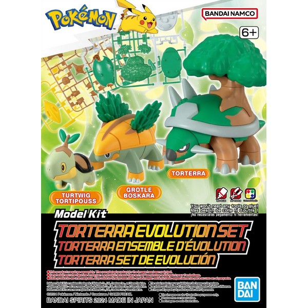 Bandai POKEPLA Torterra Evolution Set 4573102664105 (Plastic Model)