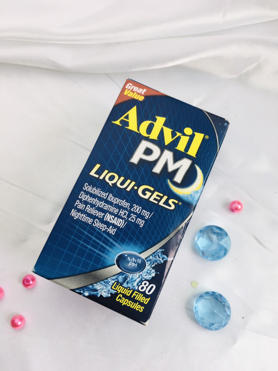 Advil PM Liqui-gels ,Ibuprofen 200 mg. ขนาด 80 เม็ด