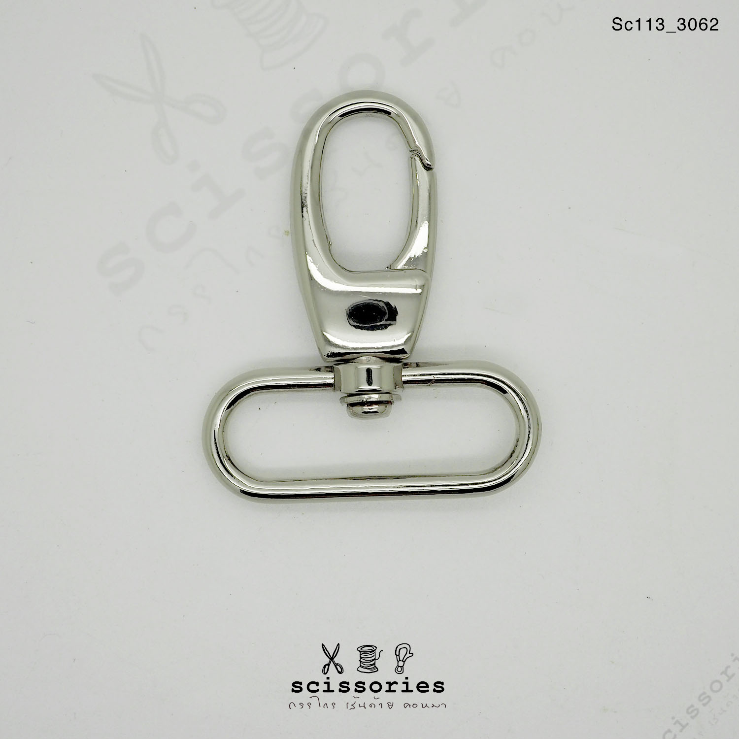 คอหมาเกี่ยว 1.5 นิ้ว สีเงิน silver/2 ตัว