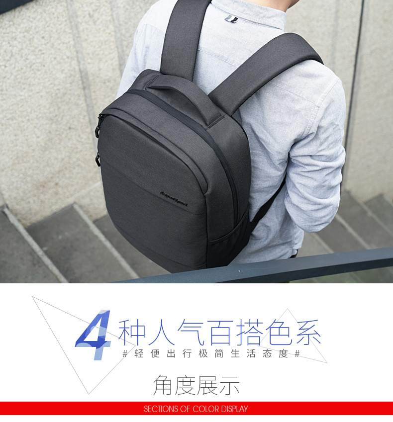 AspenSport Backpack Laptop กระเป๋าสะพายหลัง กระเป๋าโน๊ตบุ๊ค 14-16 นิ้ว กระเป๋าเดินทาง รุ่น AS-B99 ขนาด สีเทา