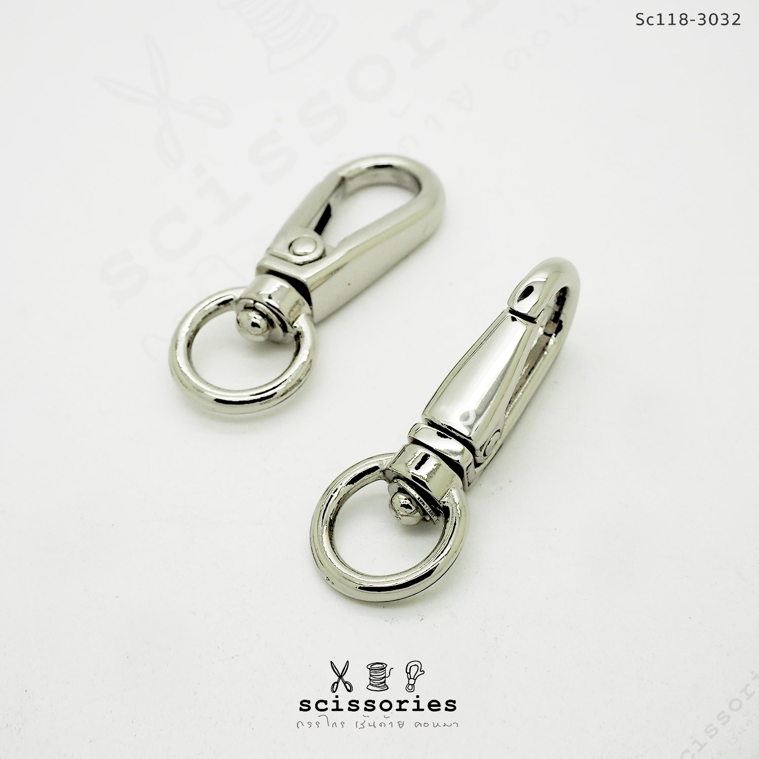 คอหมา 1.1 cm สีเงิน silver /2 ตัว