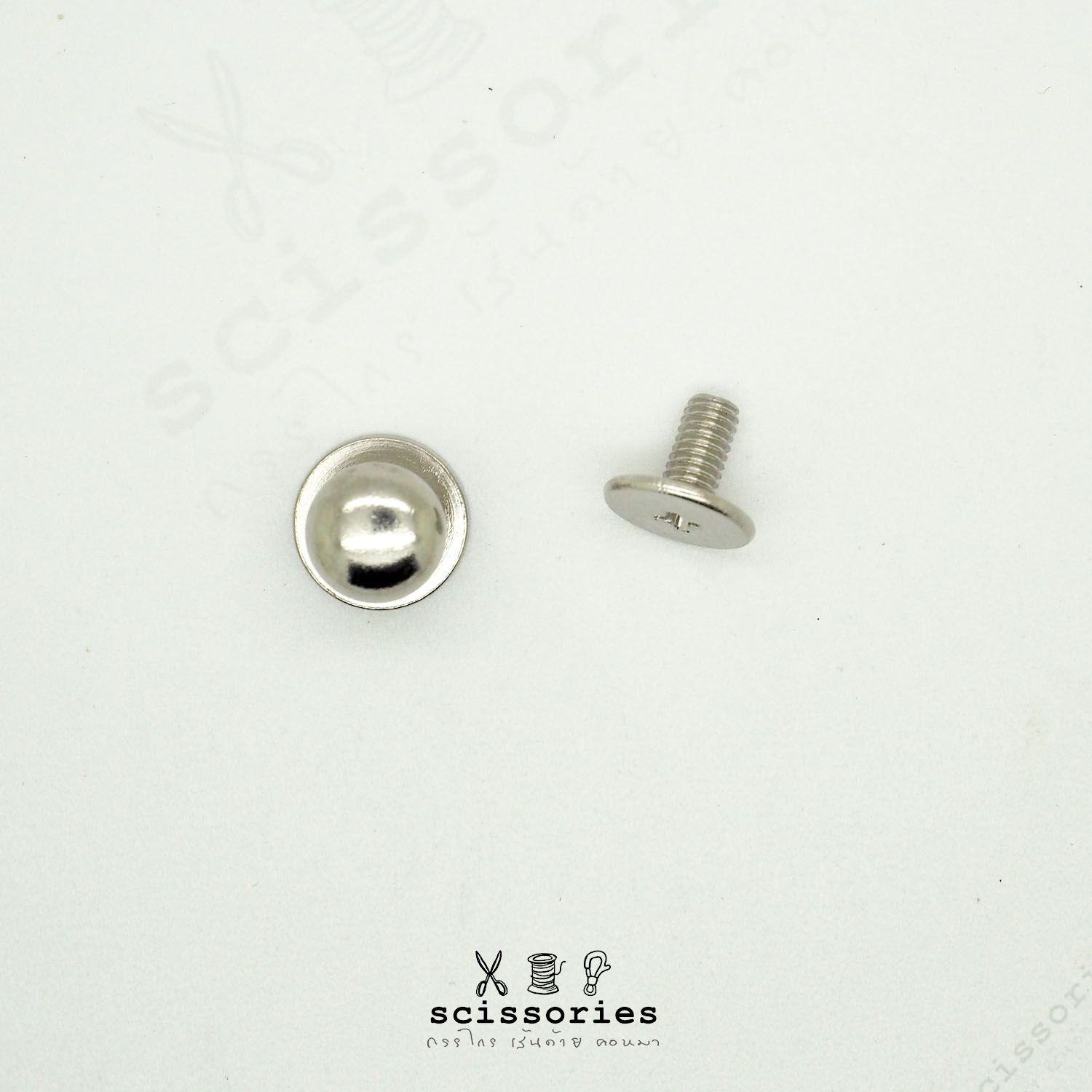 น๊อตเกลียว 6 MM สีเงิน/2ตัว