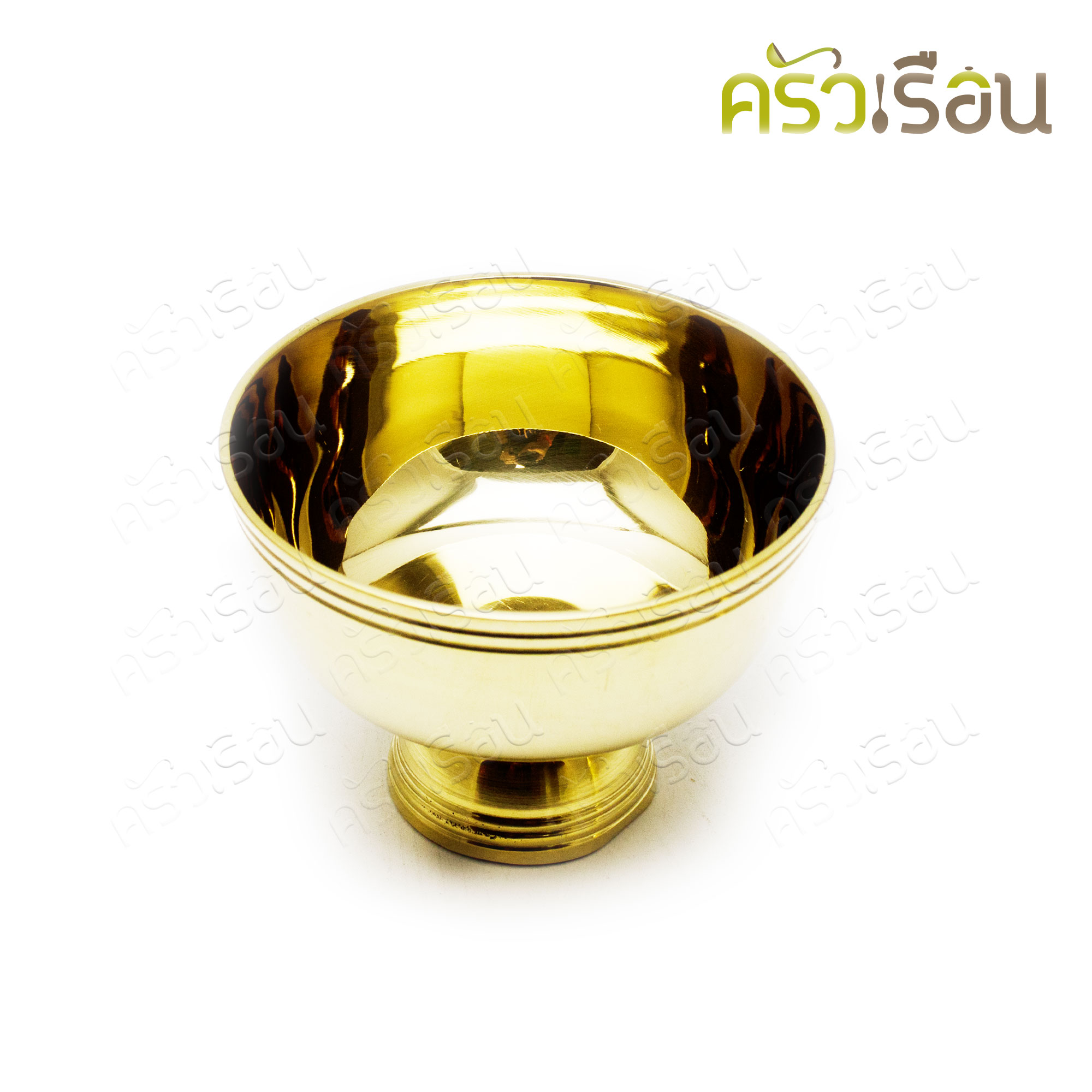 BRASS ชุดกรวดน้ำ ทองเหลือง ใหญ่ 10.5 ซม. (ขนาดถ้วยรอง) ที่กรวดน้ำ