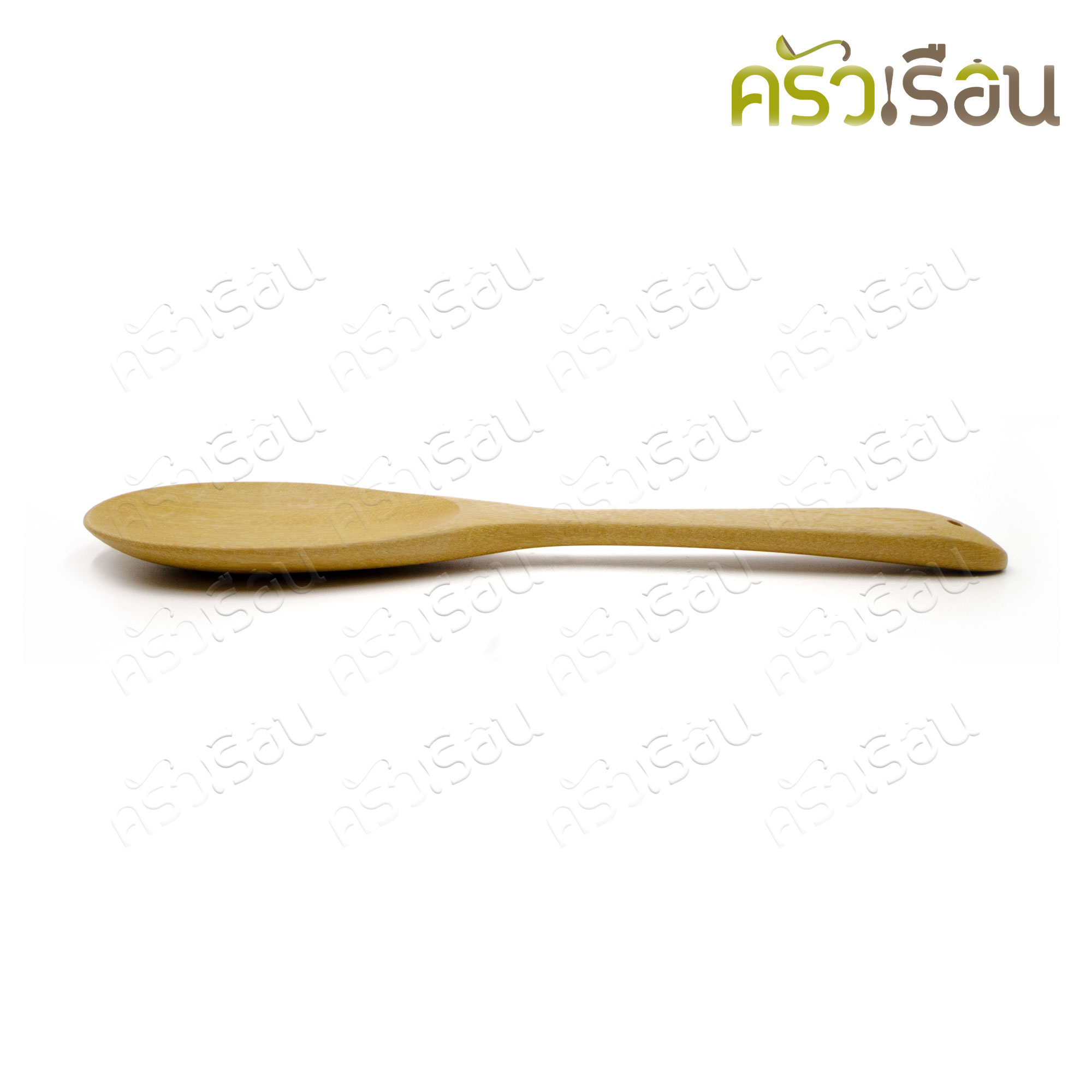CPK wooden ladle, long face, length 28 x 7 cm.