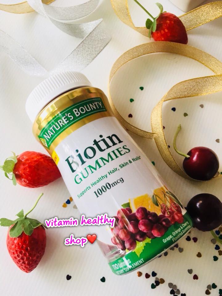 Nature ‘s bounty - Biotin 1,000 mg 110 gummies ลดอาการผมร่วง ช่วยผมแข็งแรง