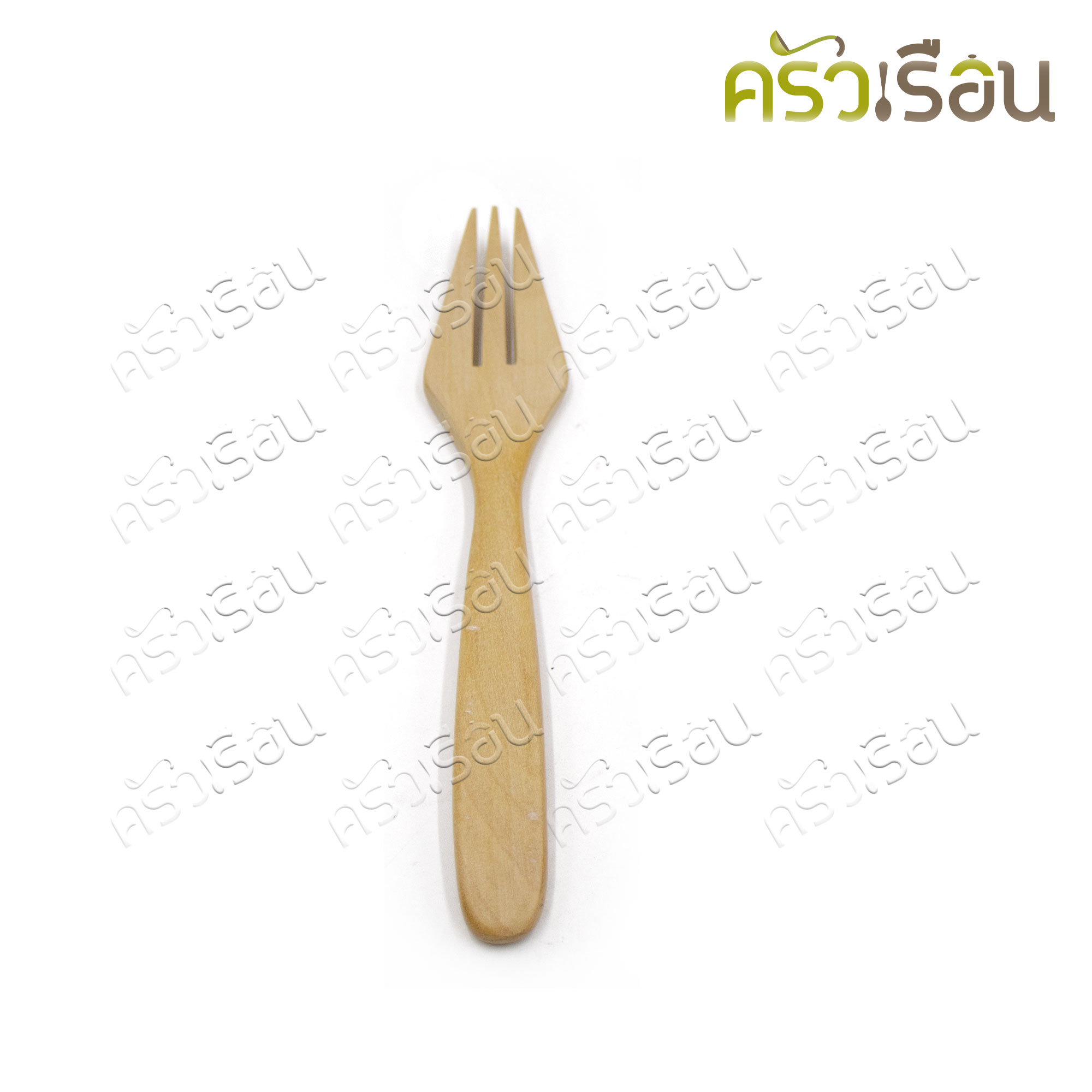 CMG Wooden fork, rounded tip, 15 cm. for desserts or fruits. Reusable