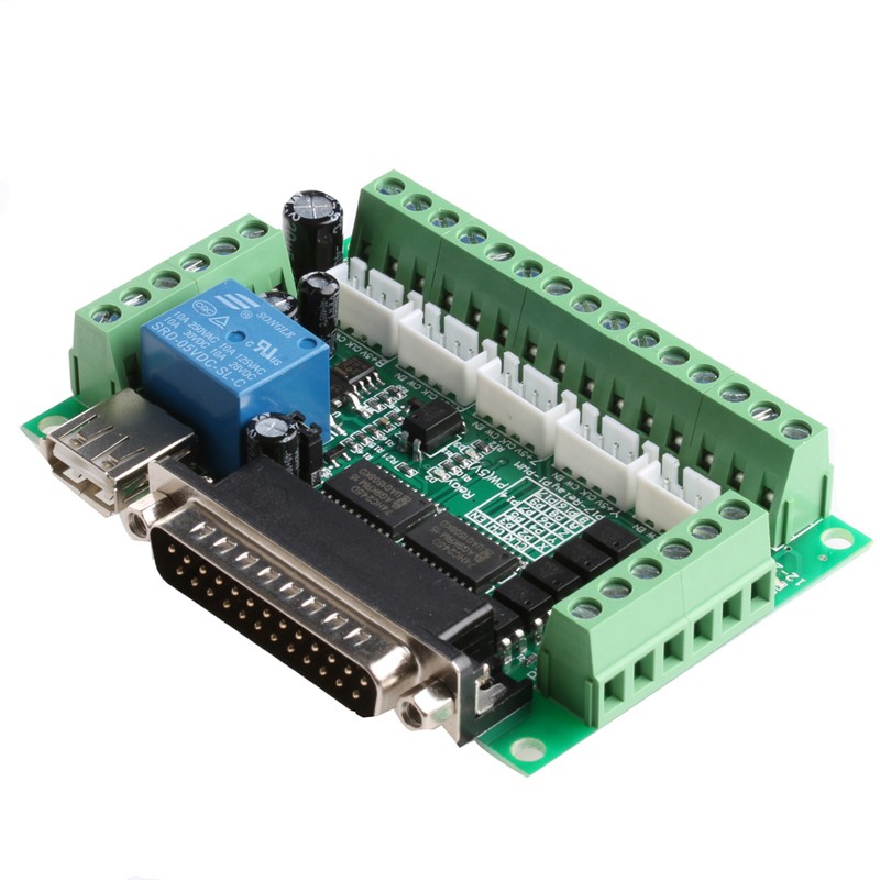5 Axis CNC Breakout Board With Optical Coupler For Stepper Motor Driver MACH3